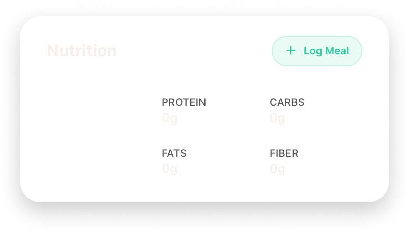 Nutrition / macros card