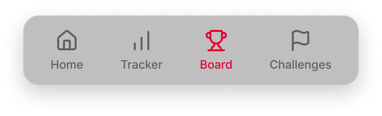 Bottom navigation — Board active
