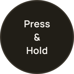 The circular press-and-hold button labelled 'Hold'